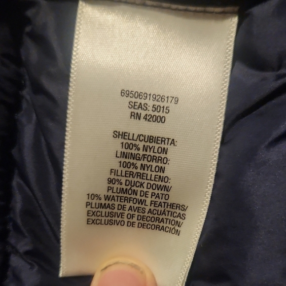 Men's Navy Blue Puffer Jacket - Picture 6 of 8